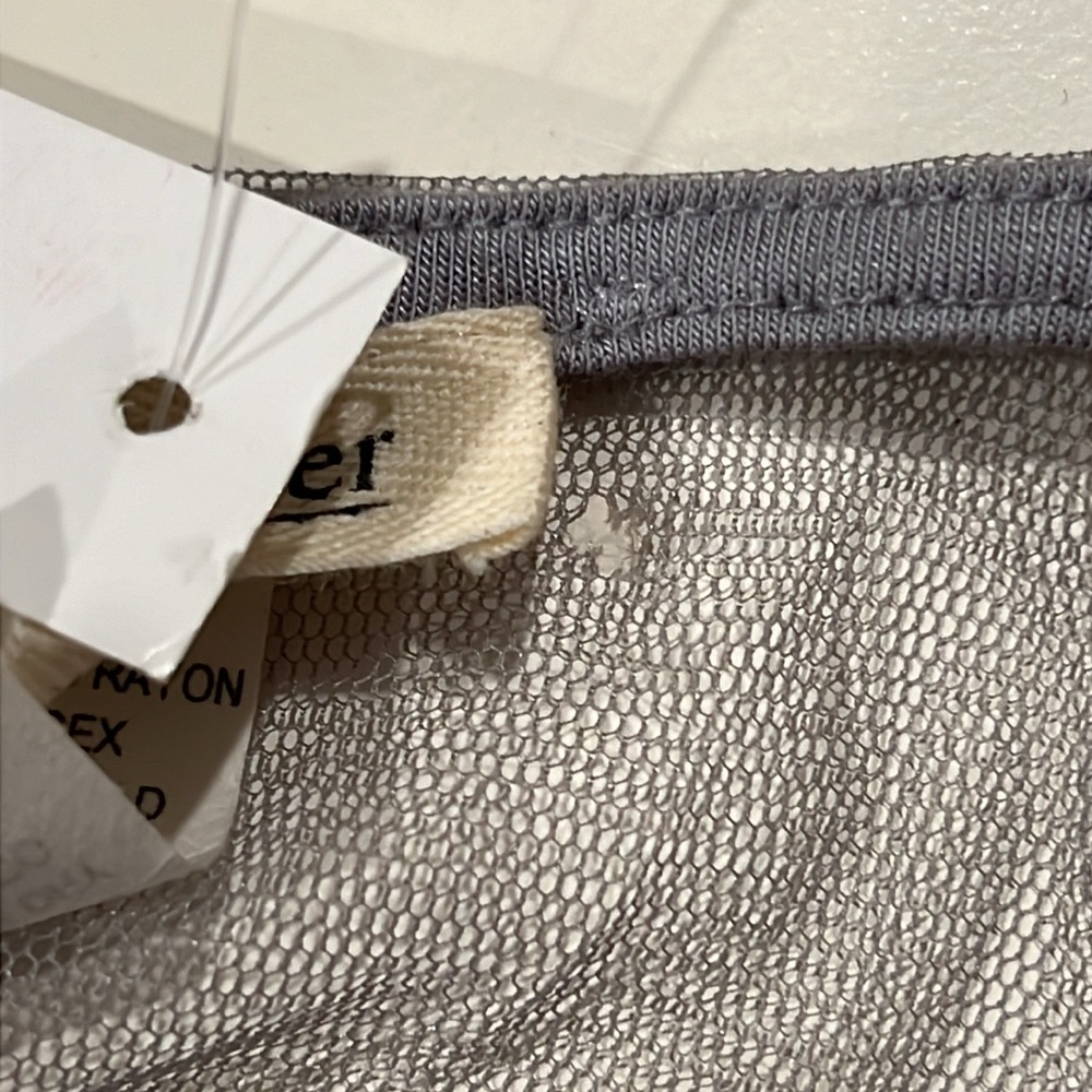 NEW Grey Mesh Overlay Dress - Picture 6 of 6
